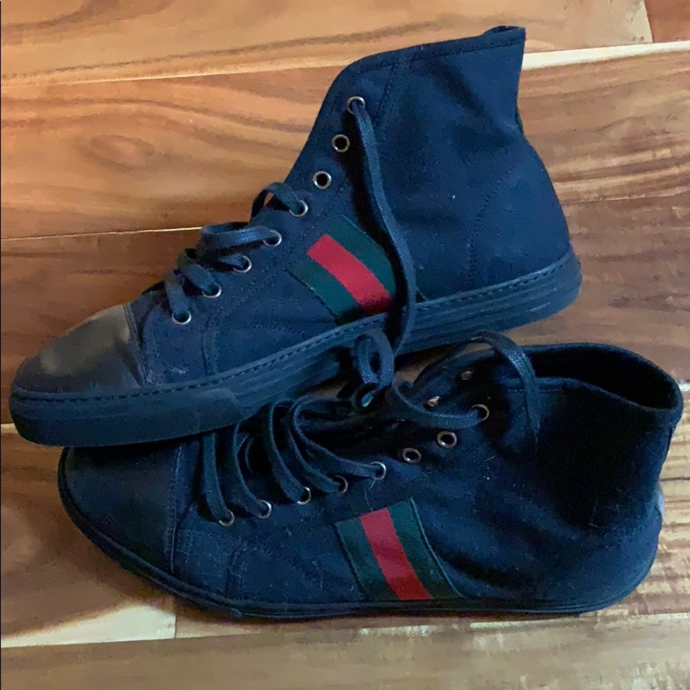 Black Gucci sneakers